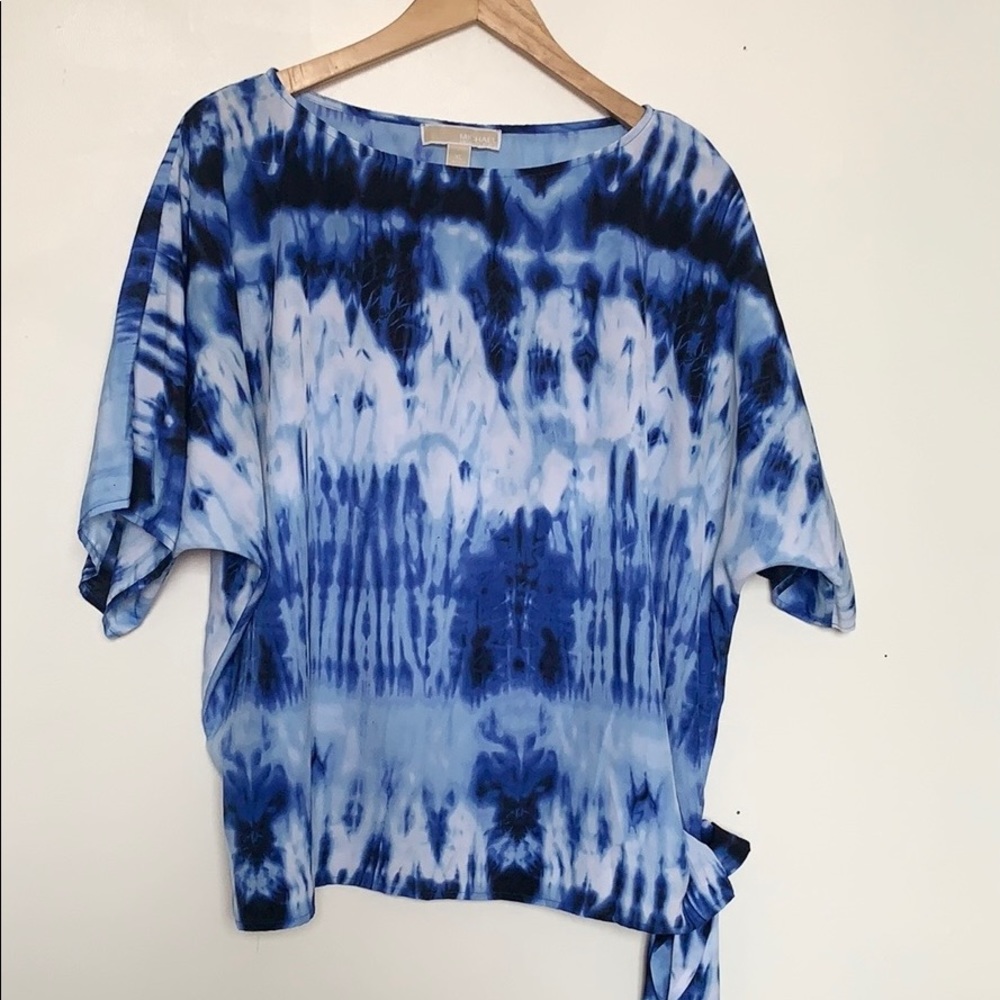 MICHAEL Michael Kors Short Sleeve Tie Dye w Knot